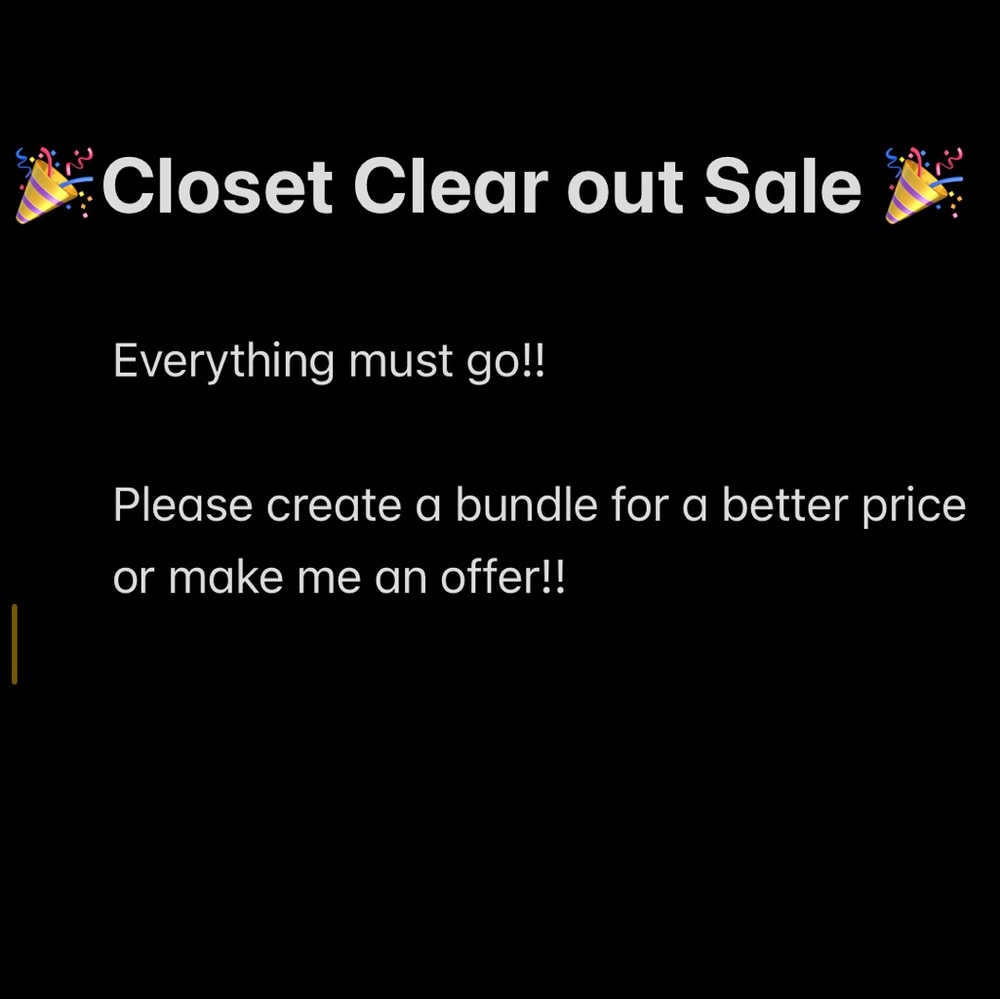 Closer clear out sale
